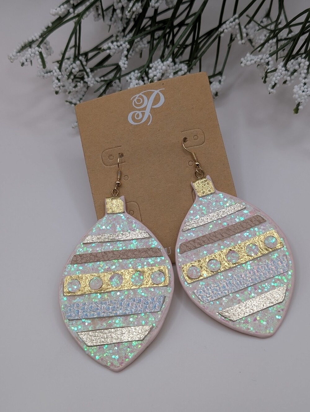 Plunder Felicity Sparkling Iridescent Pink Gold Teardrop Dangle Earrings New!